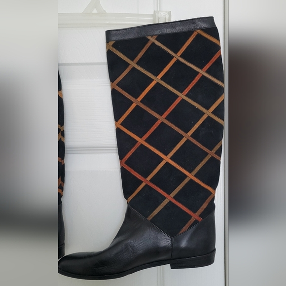 Siamanto black leather/suede boots size 8 ½ - Picture 2 of 15